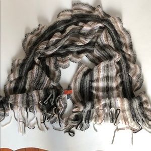 Missoni Foulard Mohair Multicolored Fringed Scarf